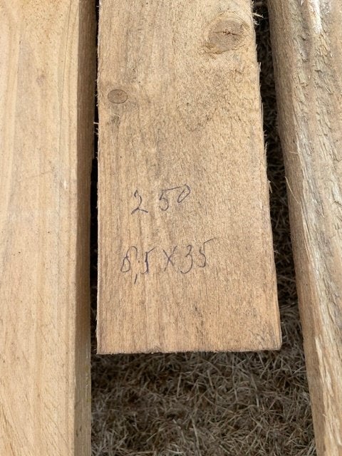 5 Vuren balken/hergebruik 250*8.5*3.5/spijkervrij, Ophalen of Verzenden, Gebruikt, 250 cm of meer, Balken