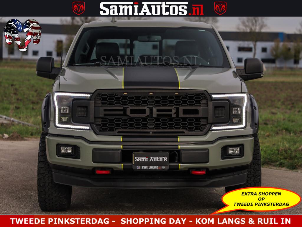 Ford USA F-150 5.0 V8 4X4 | MAT OLIVE GREEN | ZEER DIK | CAM, Auto's, Ford Usa, Automaat, Stoelverwarming, Gebruikt, 5031 cc