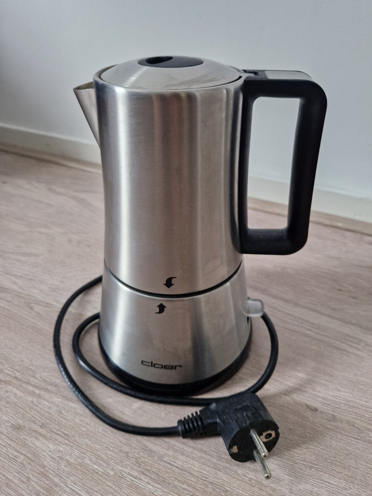 Cloer Elektrische Moka Koffiepot - RVS, Gebruikt, Overige modellen, Gemalen koffie, Ophalen of Verzenden
