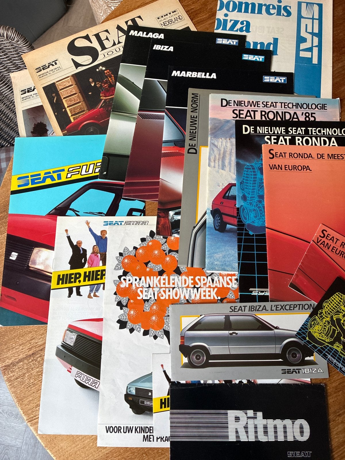 Verzameling Seat folders jaren '80 (Ibiza, Malaga, Ronda, et, Ophalen of Verzenden, Zo goed als nieuw, Overige merken