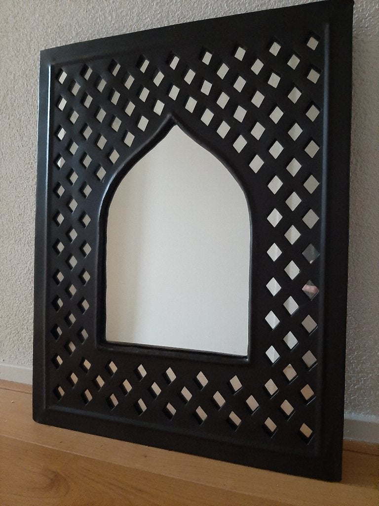 Oosterse spiegel ( Made India), Ophalen, Gebruikt, Minder dan 100 cm, Rechthoekig