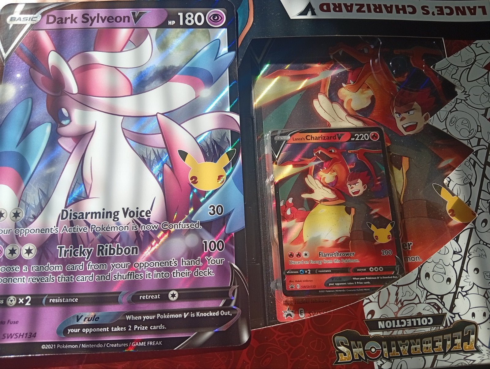 Lance Charizard groot en klein + Dark Sylveon groot, Ophalen of Verzenden, Nieuw