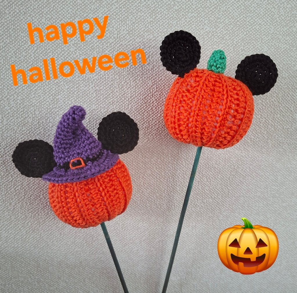 nieuw- 2 pompoentjes met Mickey oren ( zie omschrijving), Ophalen of Verzenden, Nieuw, Oranje, Textiel