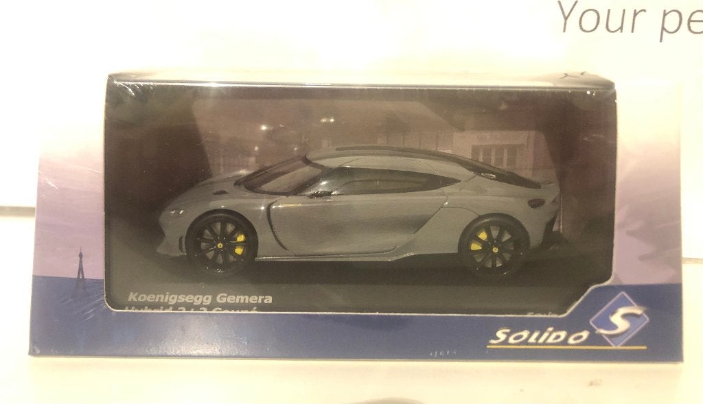 Solido 1:43 Koenigsegg Gemera Hybrid 2+2 Coupe 2021 grijs, Ophalen of Verzenden, Nieuw, Auto, Solido