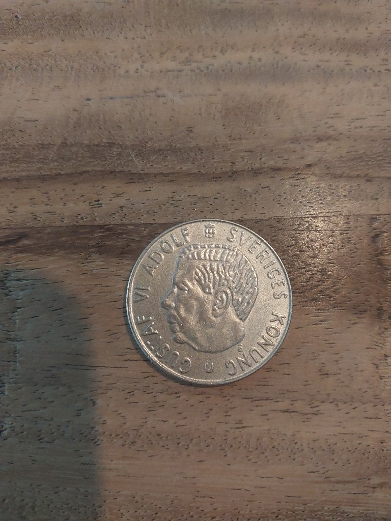 1 zilveren kroon 1965 Zweden, Verzenden, Overige landen, Losse munt, Zilver