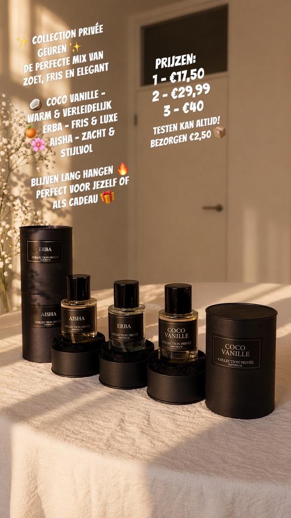 Collection Privée Geuren: Coco Vanille, Erba, Aisha Parfum, Ophalen of Verzenden, Nieuw