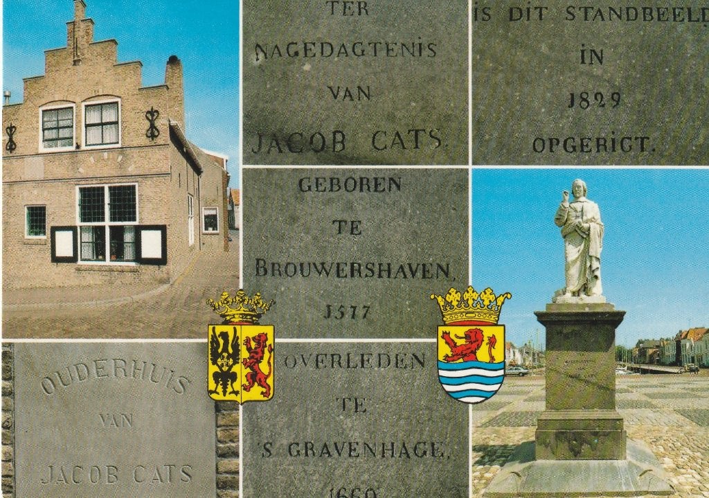 BROUWERSHAVEN Jacob Cats Ouderhuis Standbeeld, Verzenden, 1980 tot heden, Ongelopen, Zeeland