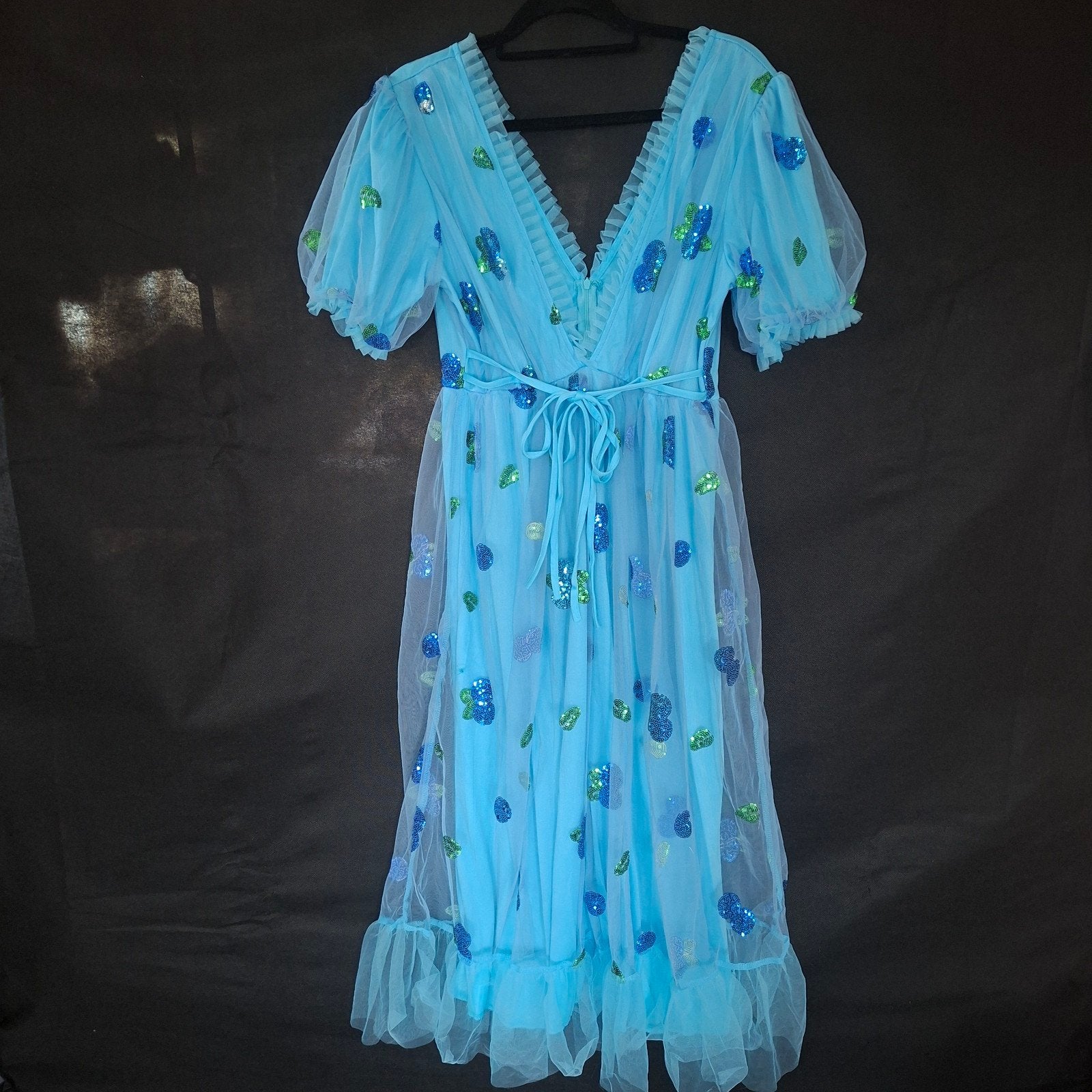 blueberry dress maat L, Maat 42/44 (L), Zo goed als nieuw, Onder de knie, Verzenden