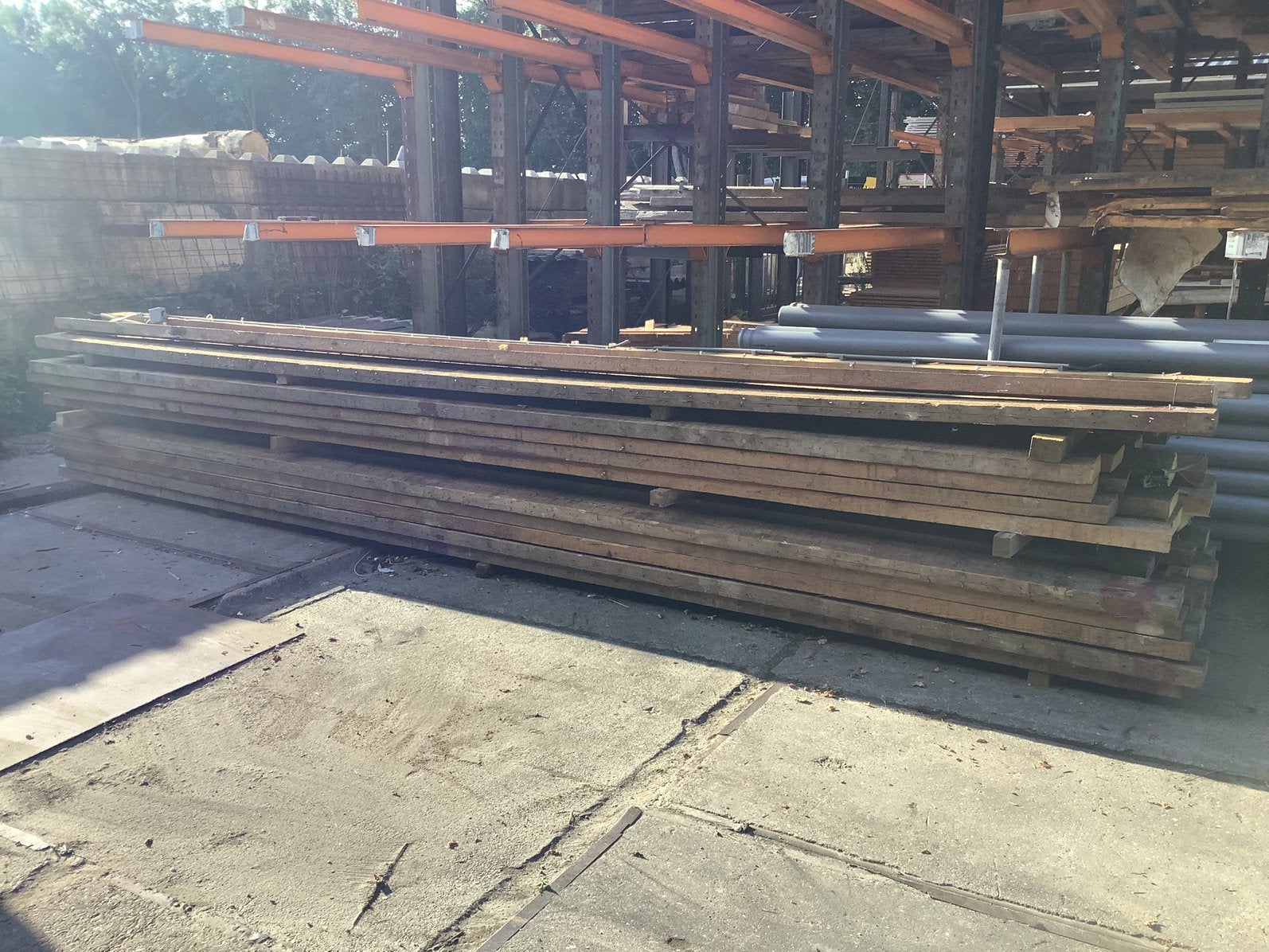 Houten balken, Tuin en Terras, Ophalen, Gebruikt, 250 cm of meer, Balken