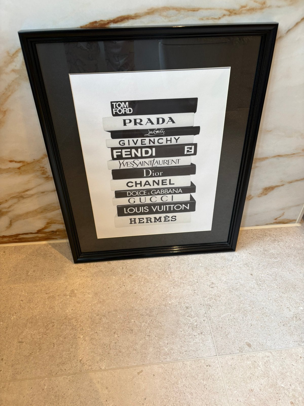 Lijst poster design zwart woonaccesoires, Ophalen, Zo goed als nieuw, Zwart