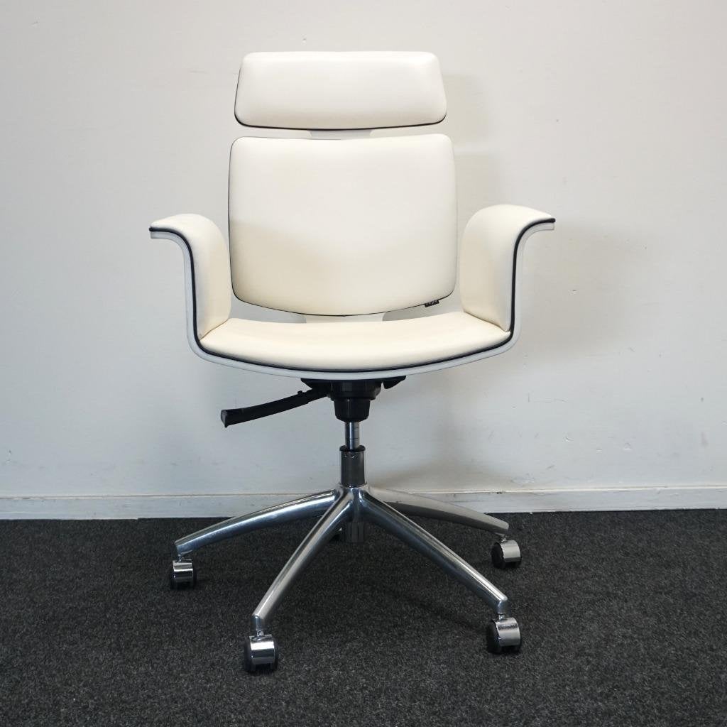 Vepa Fado Vergaderstoelen | Wit Leer | Bureaustoelen, Gebruikt, -, Wit, -