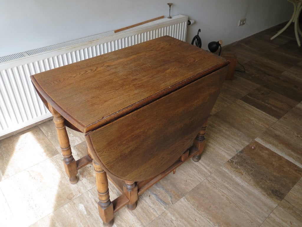 neerklapbare eettafel, Ophalen, Gebruikt, Eikenhout, 50 tot 100 cm