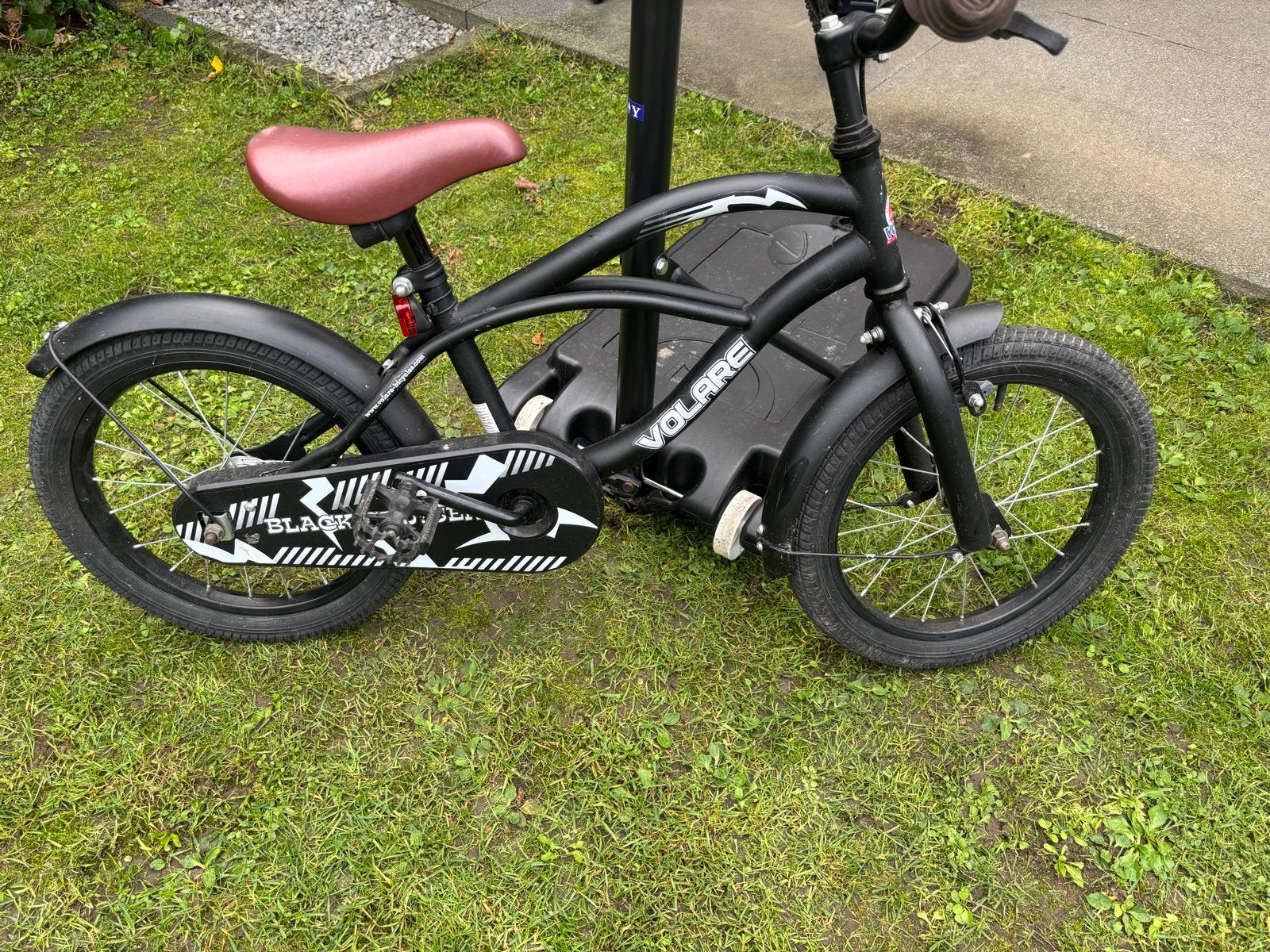 Volare Black Cruiser kinderfiets 16 inch, Fietsen en Brommers, Ophalen of Verzenden, Gebruikt, Terugtraprem, 16 tot 20 inch