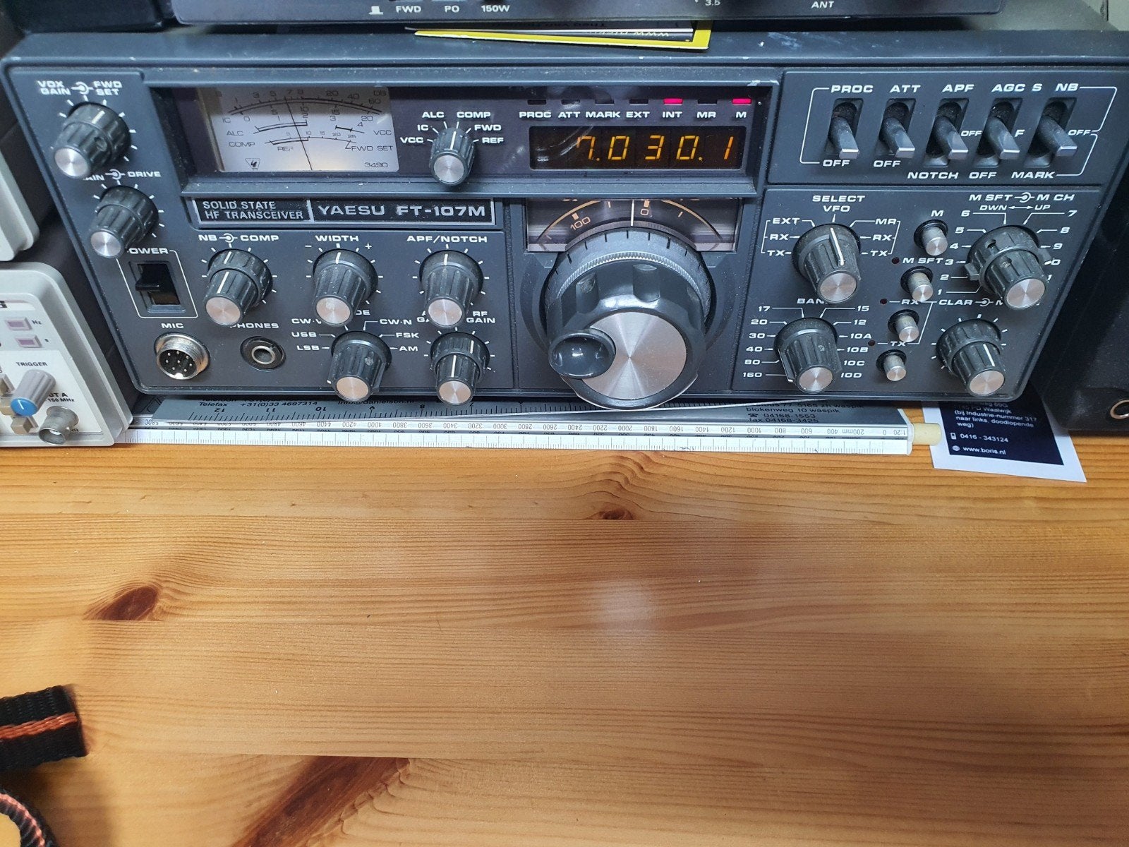 HF band zend ontvanger Yaesu FT 107M  met e.v. extra opties., Ophalen, Gebruikt, Zender en Ontvanger
