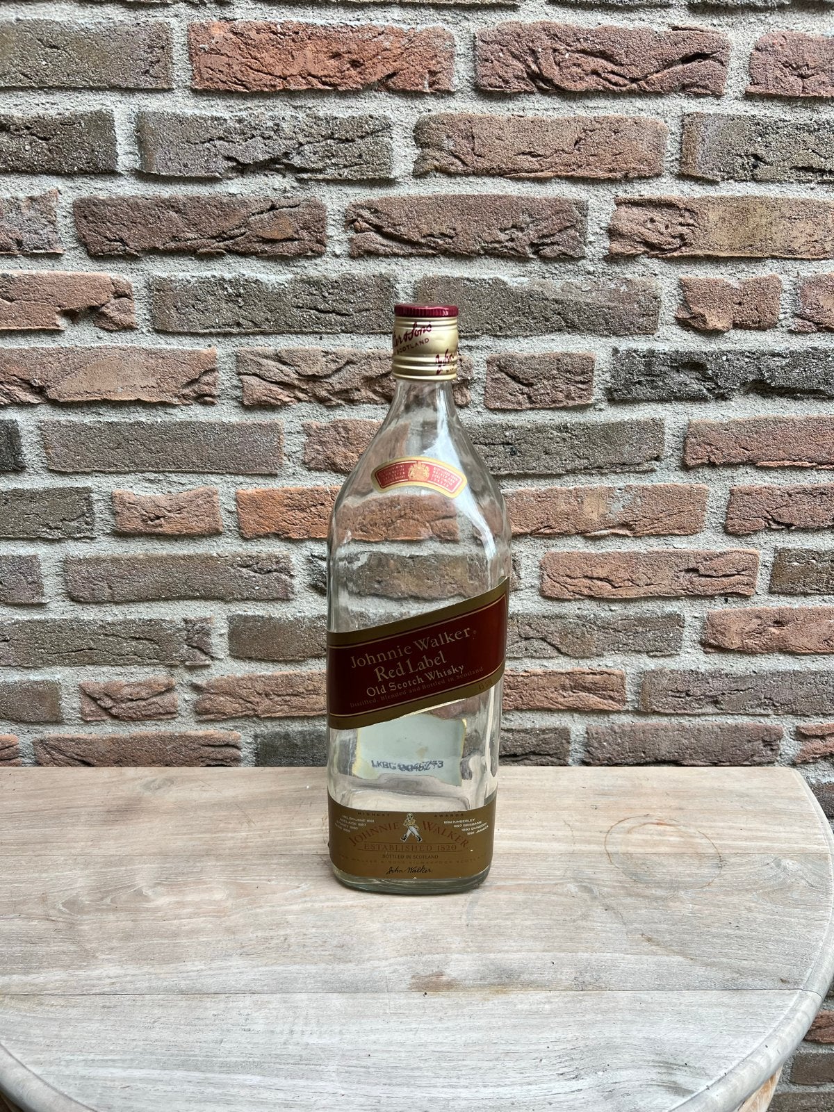 Lege Johnnie Walker Red Label 4.5 Liter Fles mancave 45 cm, Antiek en Kunst, Ophalen of Verzenden