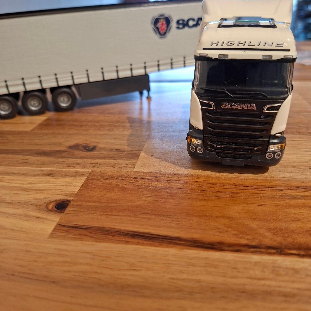 SCANIA HIGHLINE R 620 V 8 & ZEILENTRAILER (MODEL ) NIEUW., Verzenden, Nieuw, Bus of Vrachtwagen, Tekno