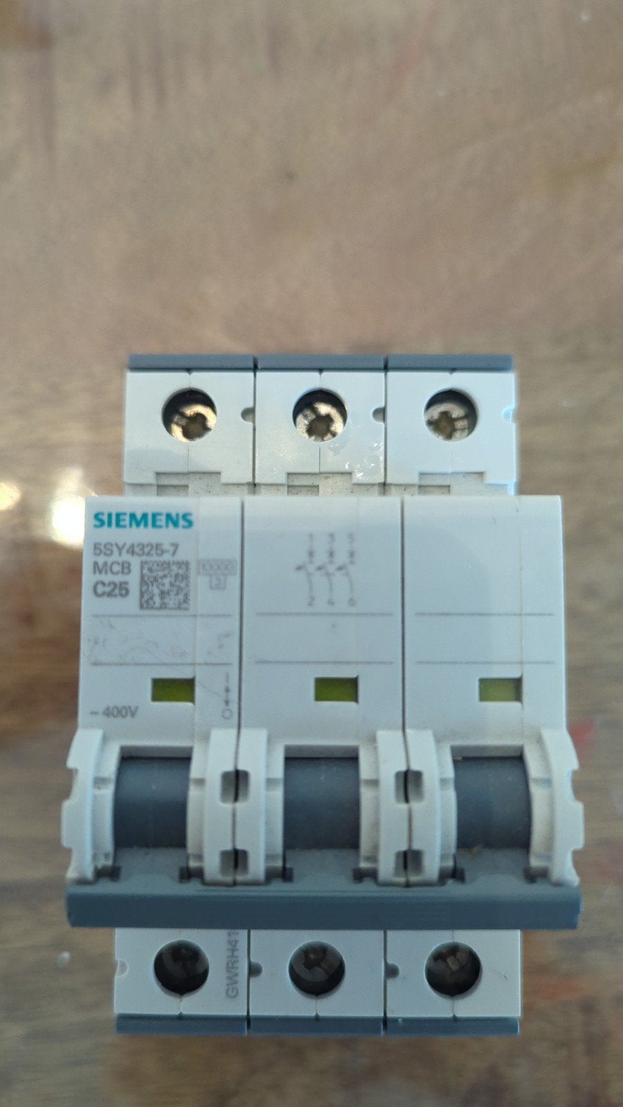 Siemens 5SY4325-7 MCB C25 - 3-polige automaat, Ophalen of Verzenden, Gebruikt