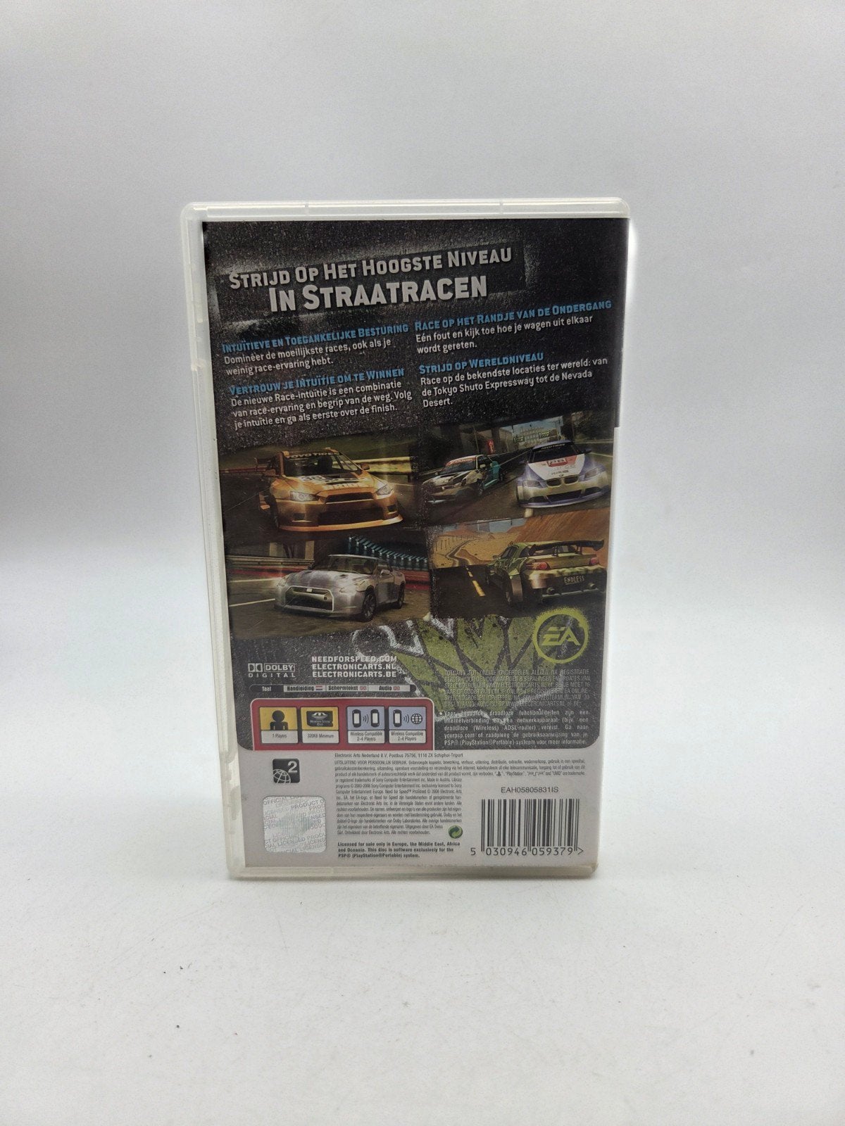 Need for Speed ProStreet PSP - Racegame, Gebruikt, Electronic Arts, 1 speler, Racen en Vliegen