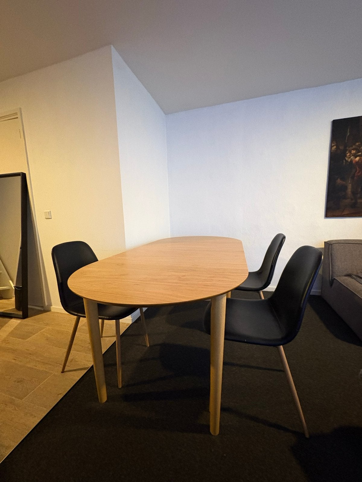 Ovale eiken eettafel - uitschuifbaar 190-270 cm, Huis en Inrichting, Tafels | Eettafels, Ophalen, Gebruikt, Eikenhout, 50 tot 100 cm