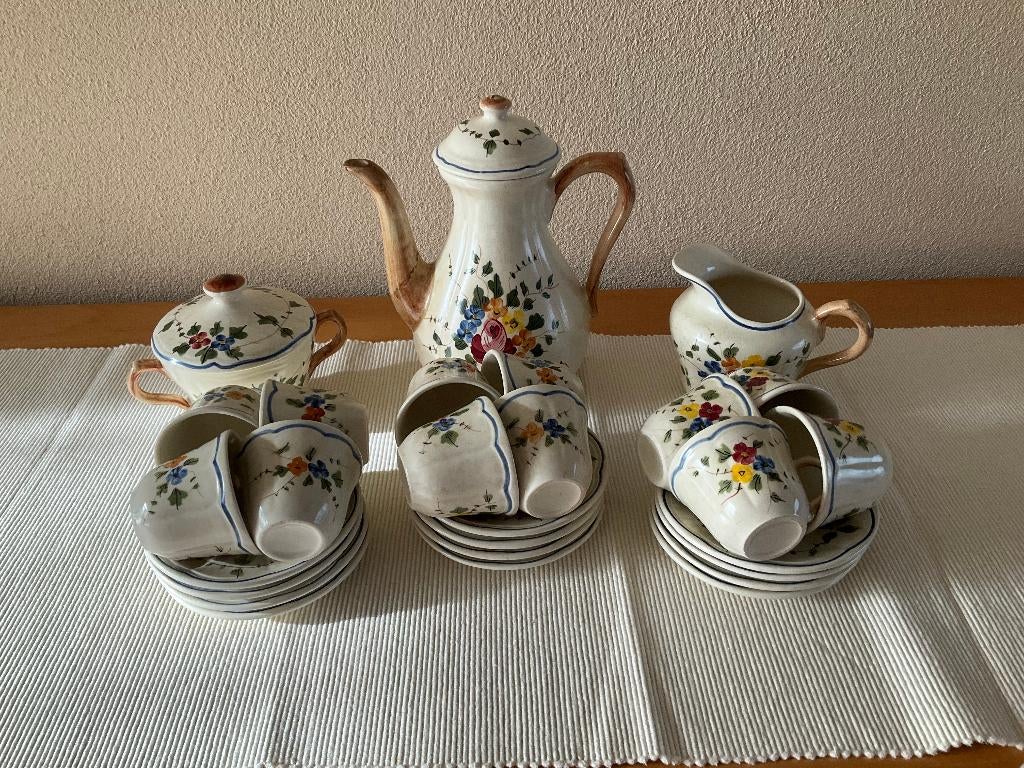 koffie service - 15 delig -, Huis en Inrichting, Keuken | Servies, Zo goed als nieuw, Compleet servies, Overige stijlen, Aardewerk