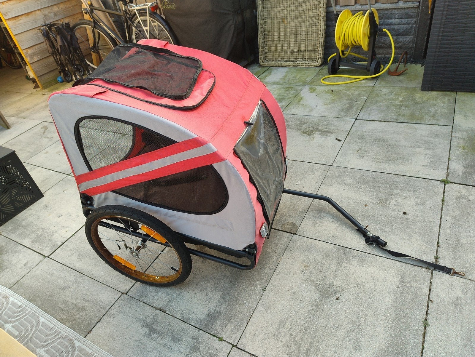 Flamingo hondenfietskar, Ophalen, Gebruikt, Opvouwbaar, 20 tot 40 kg