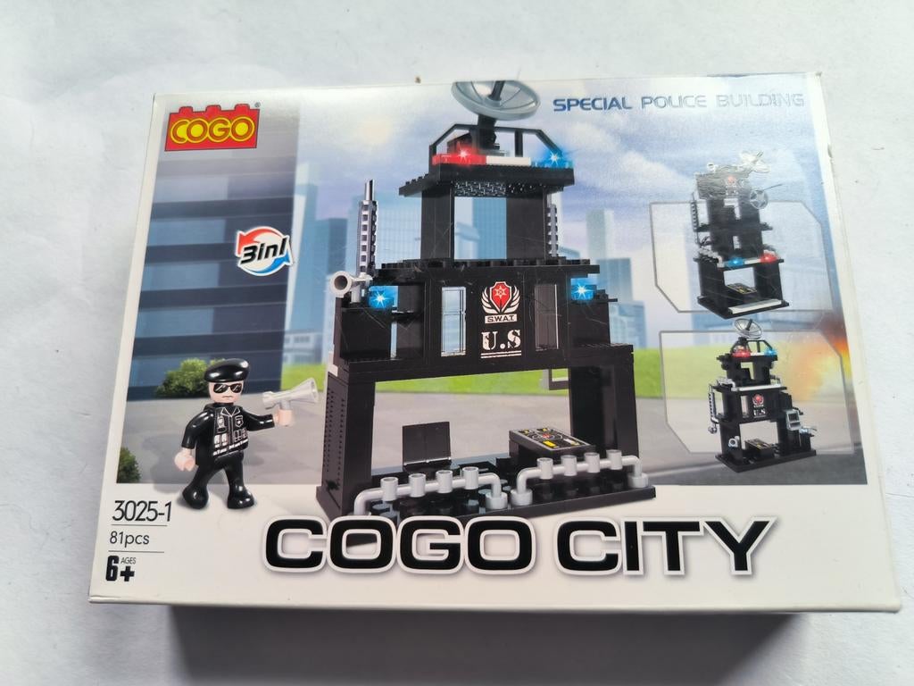 COGO CITY Special Police Building 3025-1 Bouwset, Ophalen of Verzenden, Nieuw, Overige merken