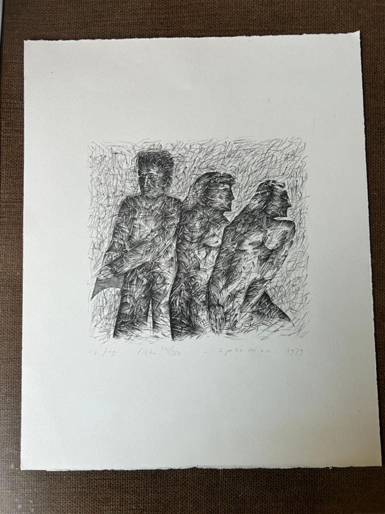 Litho Kees Spermon 3 fig. 114/250 1979, Ophalen of Verzenden