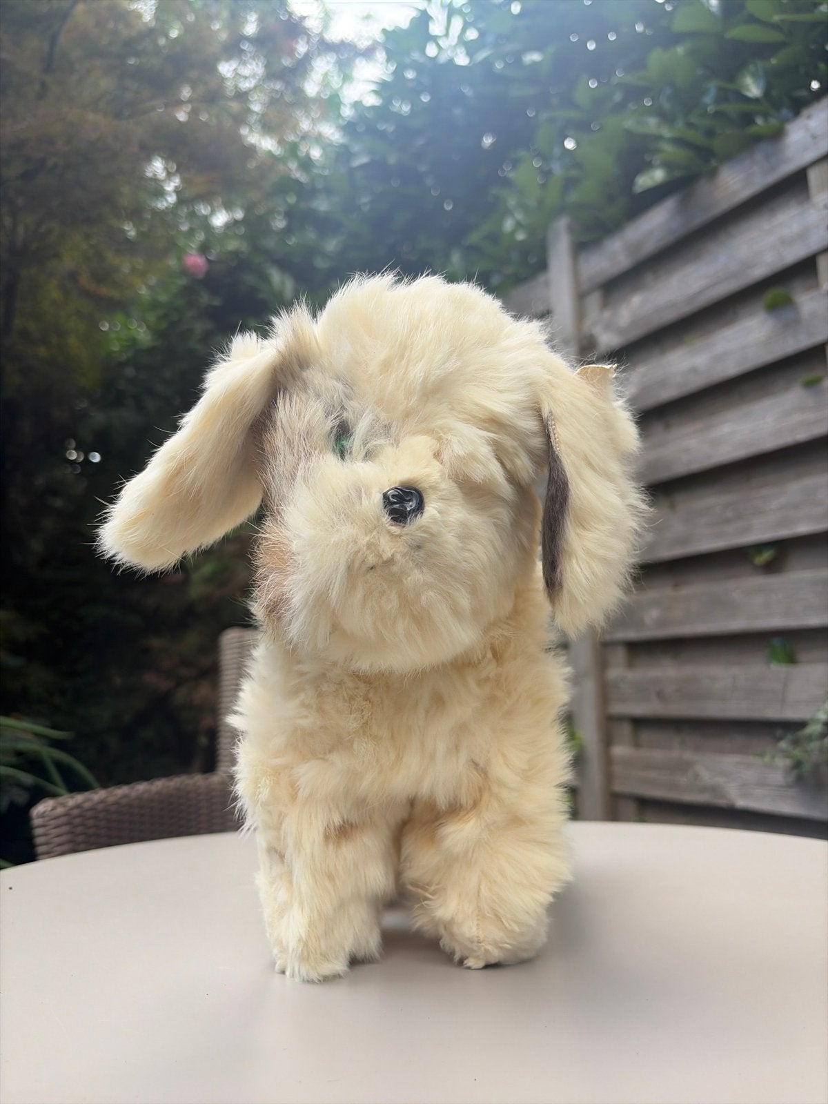 Jaren 70 knuffel hondje - Vintage speelgoed, Ophalen of Verzenden, Gebruikt