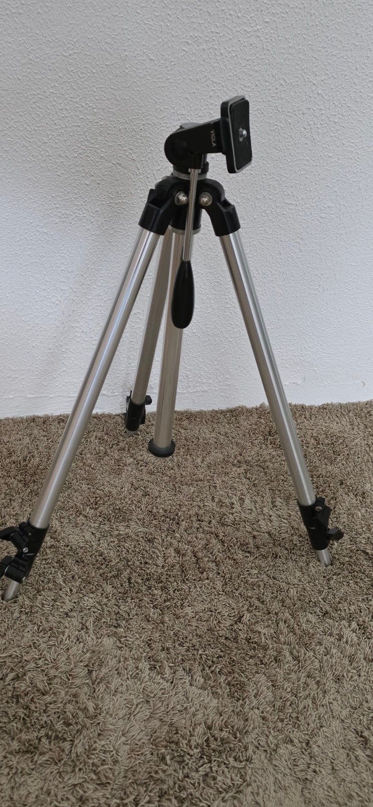 Viola driepoot statief - Zo goed als nieuw, Audio, Tv en Foto, Overige merken, 125 cm of minder, Snelkoppelingsplaat, Zo goed als nieuw