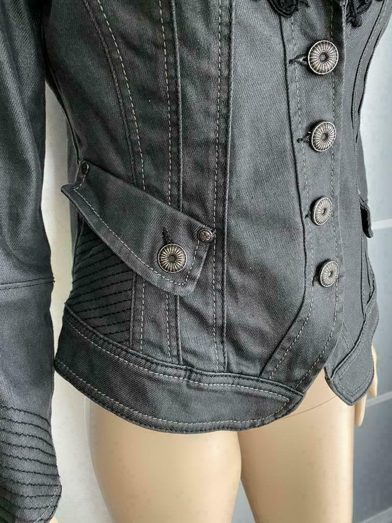 F1063 Yaya/Steps mt. M=38/40 jasje spijkerjasje jeans grijs, Maat 38/40 (M), Ophalen of Verzenden, Zo goed als nieuw, Yaya