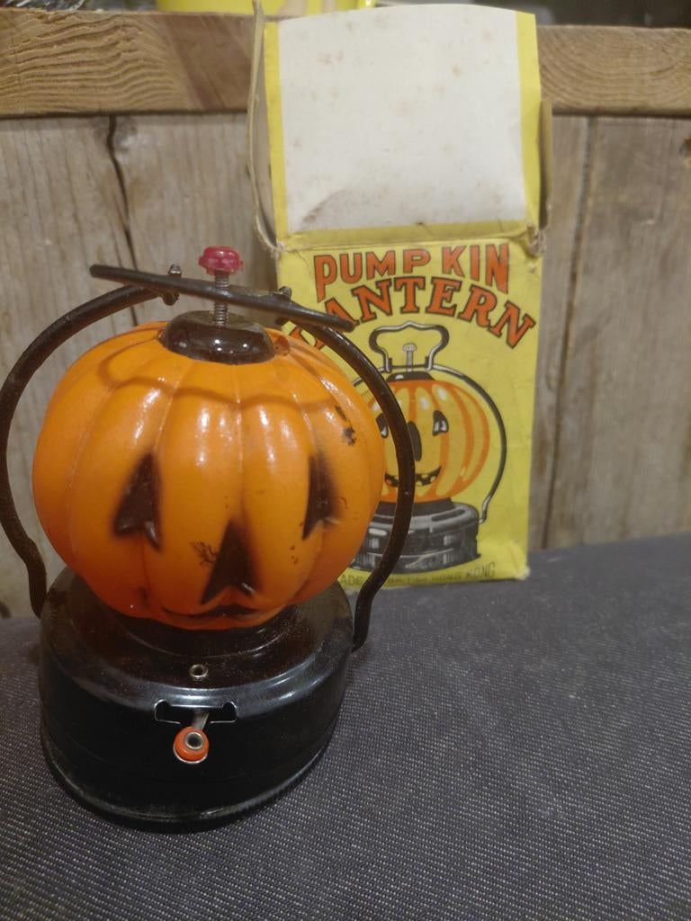 Vintage Pompoen Lantaarn met Originele Doos, Ophalen of Verzenden