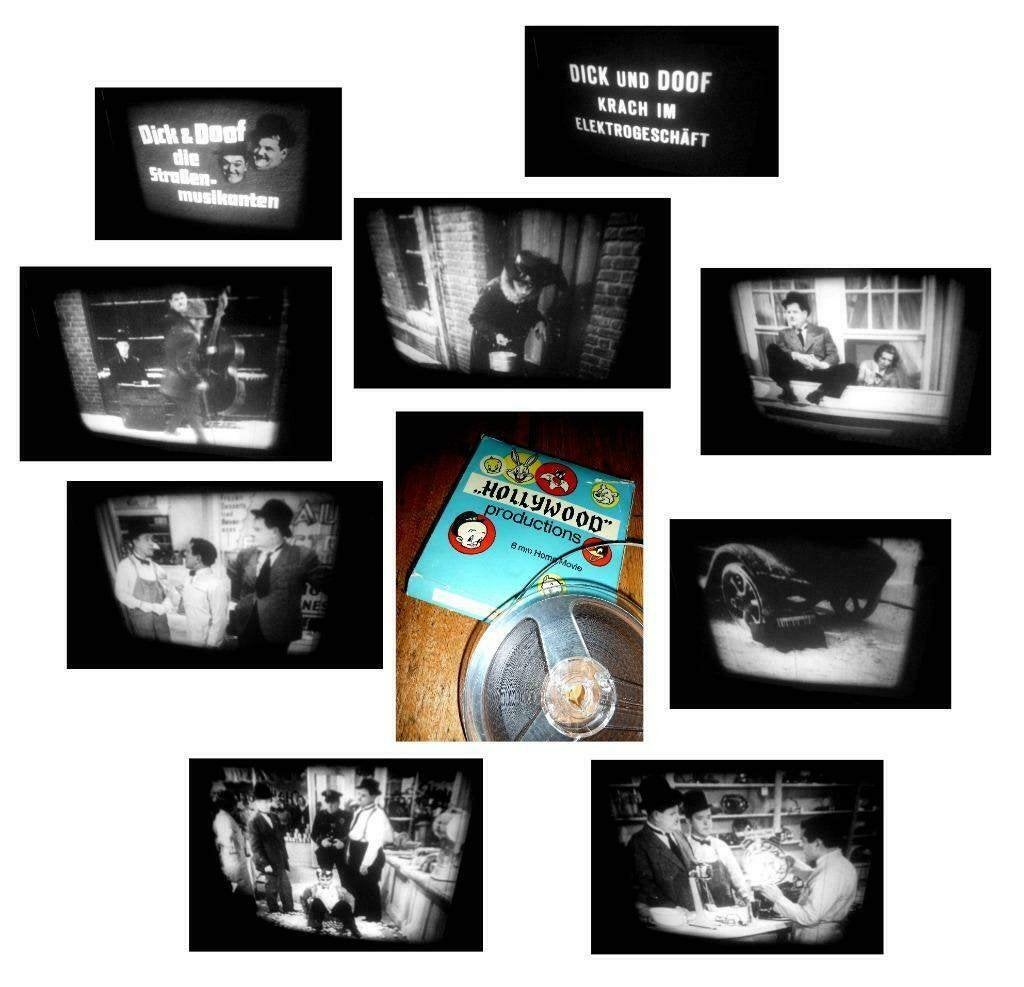 8mm film Laurel & Hardy Straatmuzikanten Electriciens -, Ophalen of Verzenden, 8mm film