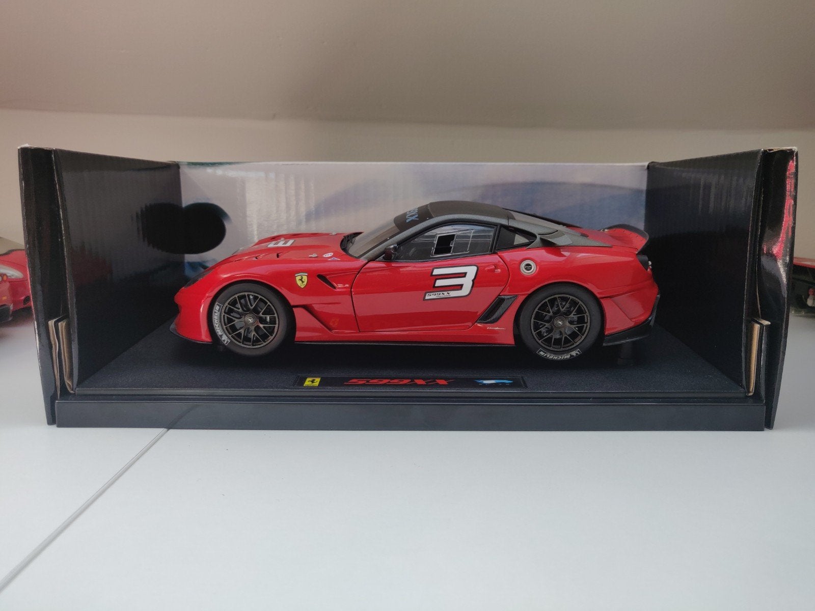 Hot Wheels Elite Ferrari 599XX 1:18 modelauto, Ophalen of Verzenden, Zo goed als nieuw, Auto, Hot Wheels