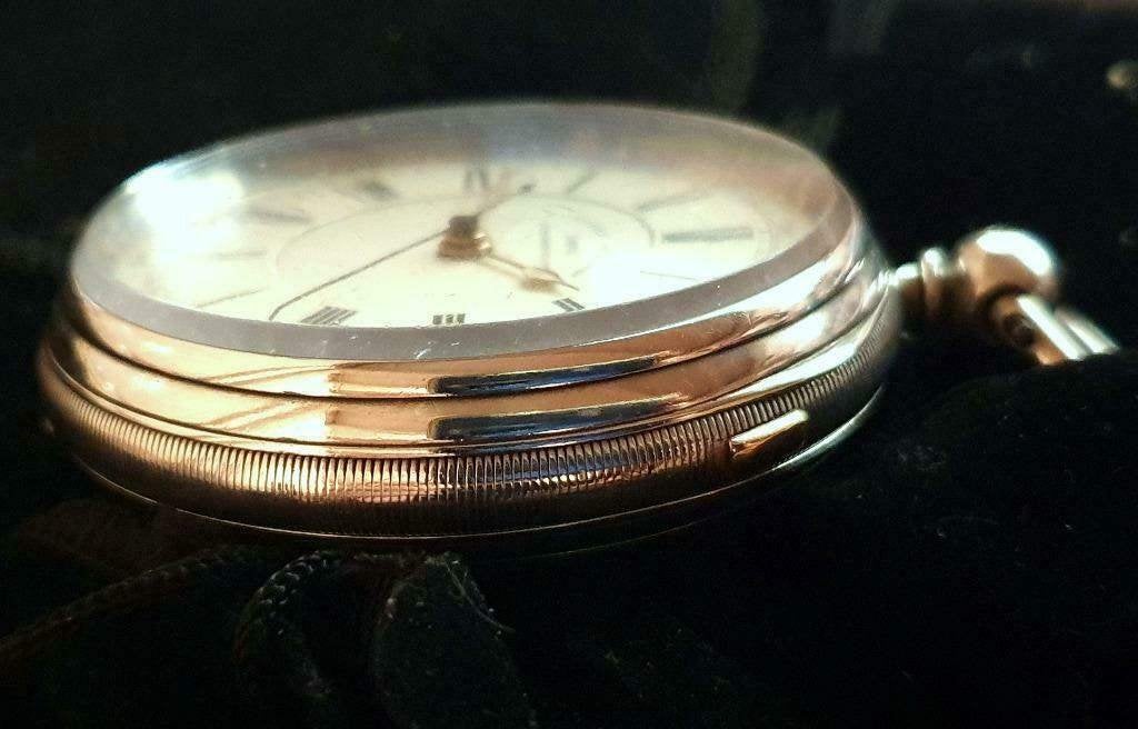GROOT/ZWAAR Chrono zakhorloge zilver Chester 1891, Ophalen of Verzenden, Zilver, Overige typen