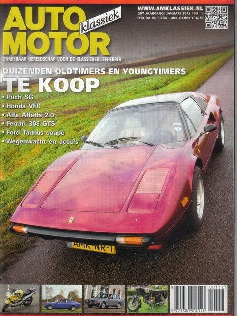 AMK 1 2012 : Ford Taunus GT coupe - Ferrari 308 GTS - Alfa, Ophalen of Verzenden, Gelezen, Algemeen