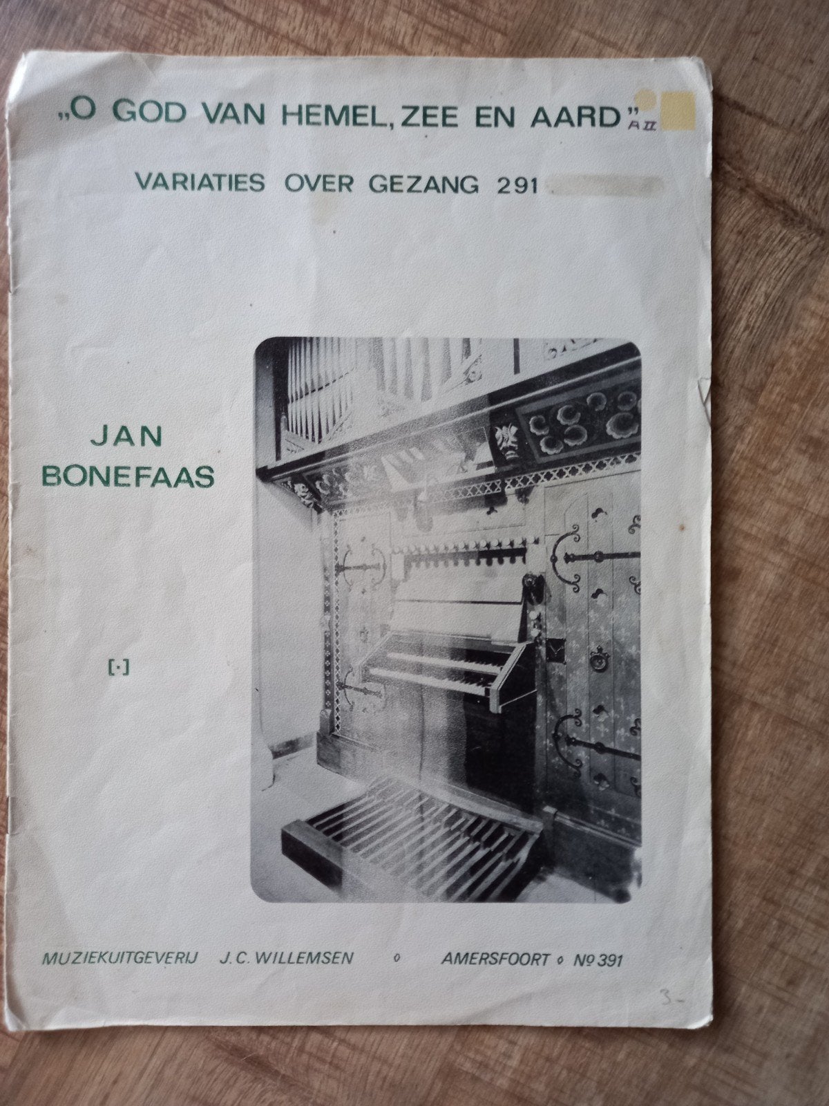 Jan Bonefaas - Variaties over Gezang 291, Orgel, Gebruikt, Ophalen of Verzenden, Thema