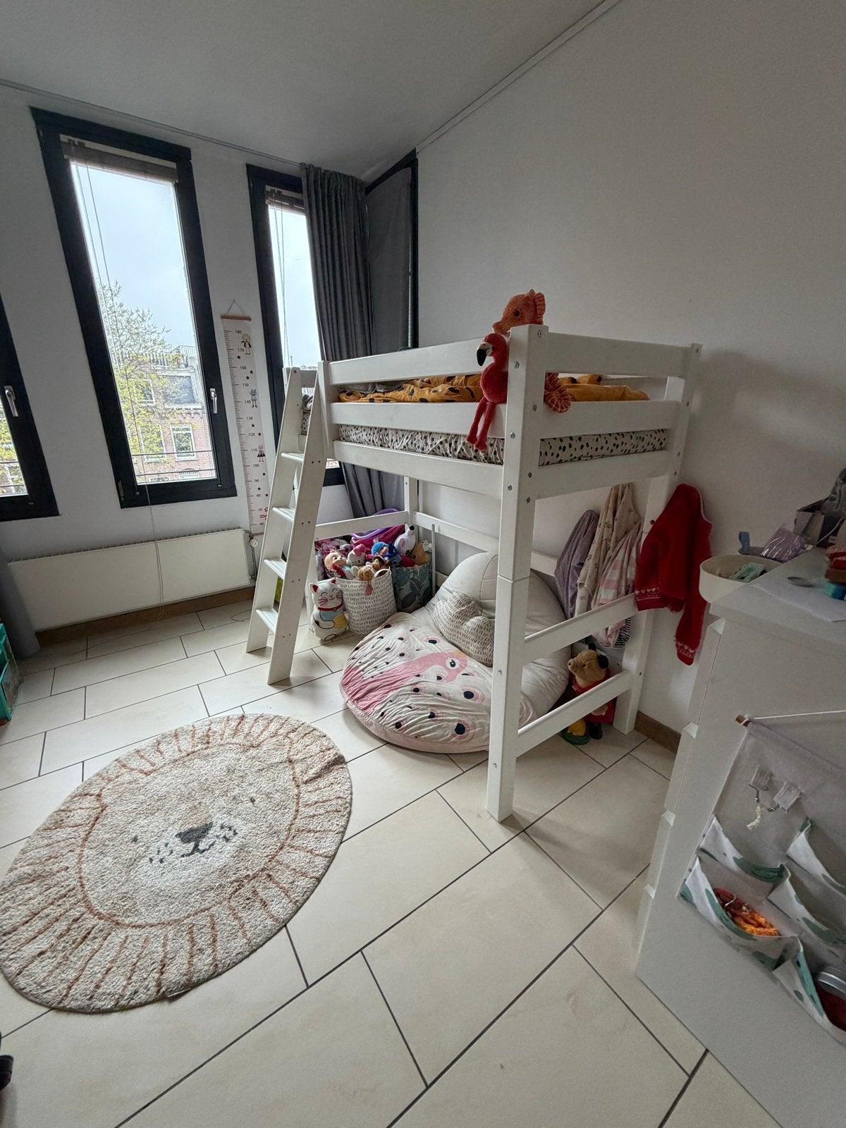 Houten Hoogslaper - ook als normaal bed te gebruiken, Ophalen, Gebruikt, Eenpersoons, 190 cm of minder