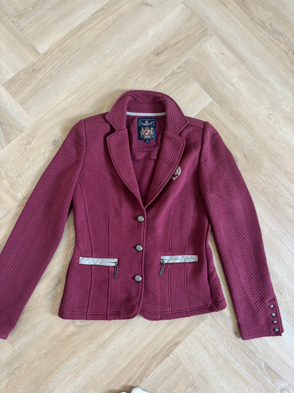 Super leuk bordeaux rode blazer van L’argentina maat S, Kleding | Dames, Ophalen of Verzenden, Zo goed als nieuw, Jasje, Maat 36 (S)