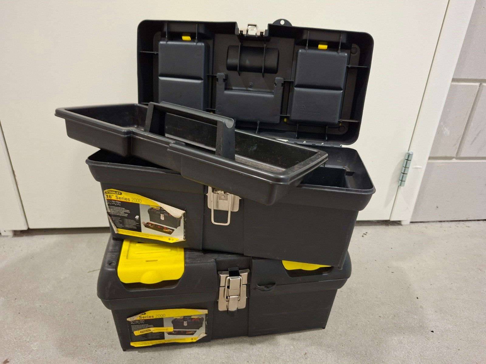2 Stanley kleine gereedschapskisten. In goede conditie., Ophalen of Verzenden, Gebruikt