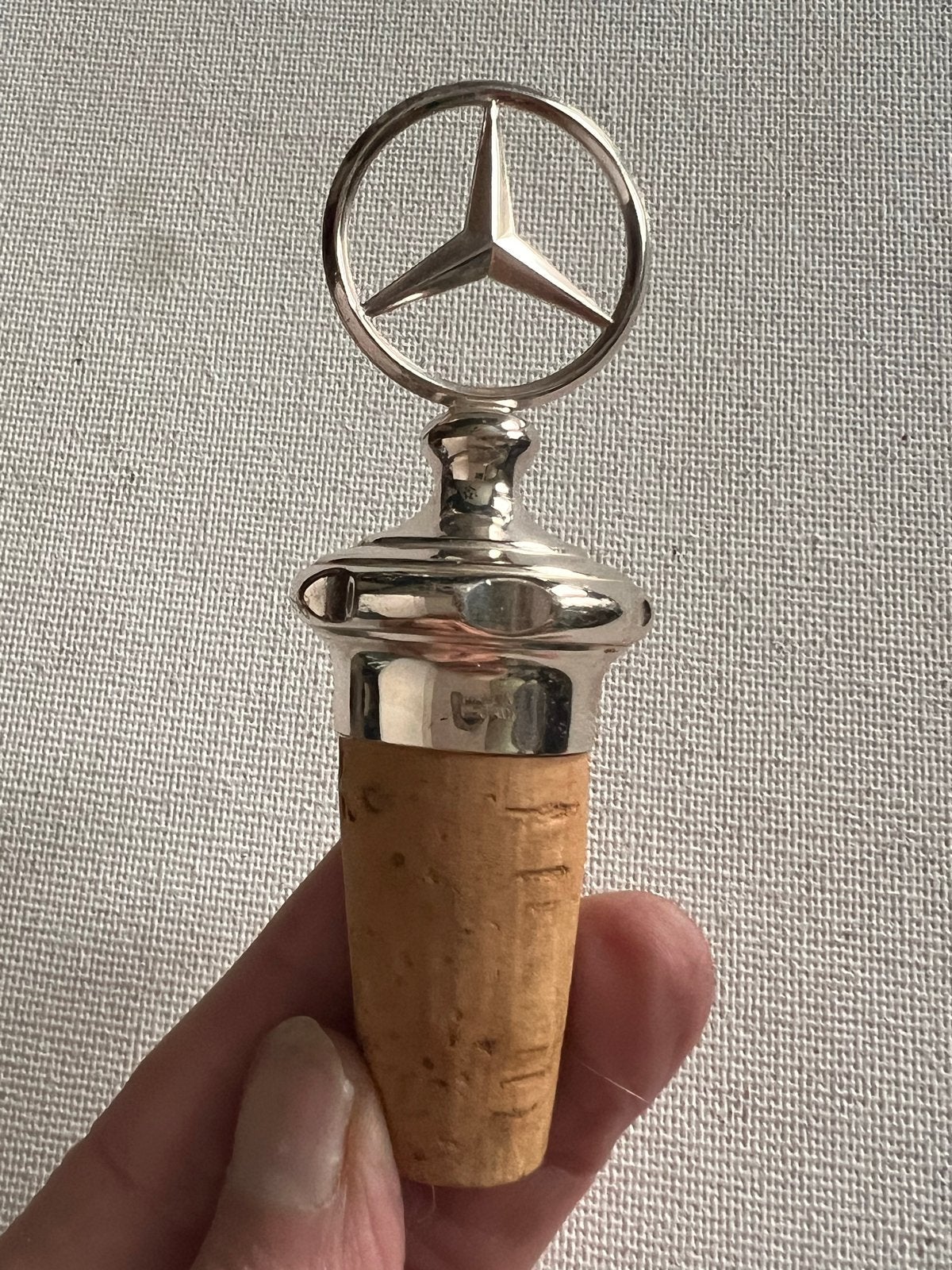 Mercedes-Benz Kurk Flesstopper - Zilverkleurig, Ophalen of Verzenden, Zo goed als nieuw, Zilver, Metaal