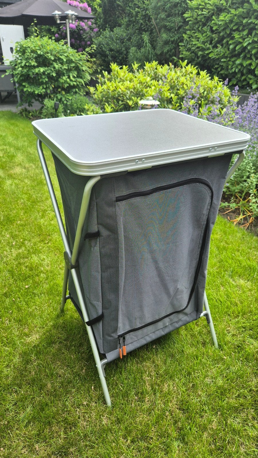 Camping kastje zgan kleur, grijs 60x57.5x97, Ophalen, Zo goed als nieuw, Campingkast