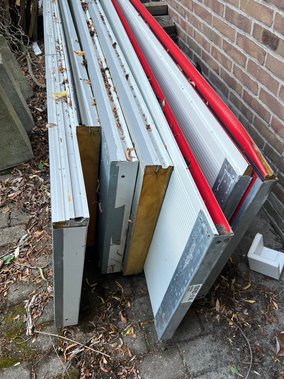 Aluminium sectionaaldeur panelen - Diverse breedtes/diktes, Doe-het-zelf en Verbouw, Platen en Panelen, Gebruikt, Ophalen of Verzenden