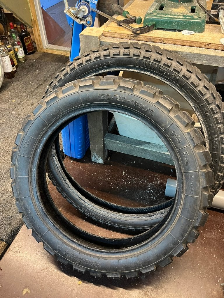 Heidenau K60 set 120/90-18 en 90/90-21, Motoren, Onderdelen | Merk-onafhankelijk, Ophalen, Gebruikt
