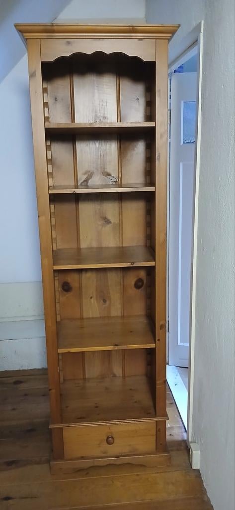Grenen boekenkast met lade., Ophalen, Gebruikt, 50 tot 100 cm, 150 tot 200 cm