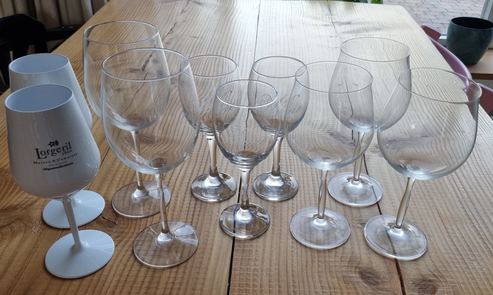 Diverse wijnglazen 11 stuks, Verzamelen, Ophalen, Gebruikt