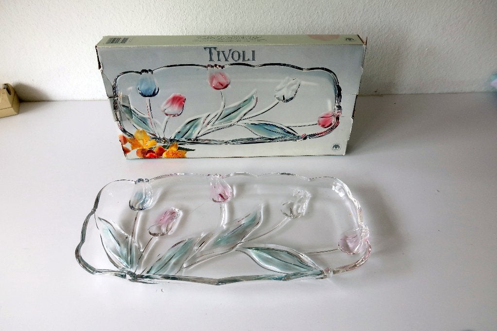 Cake schaal van Walther glass., Ophalen of Verzenden