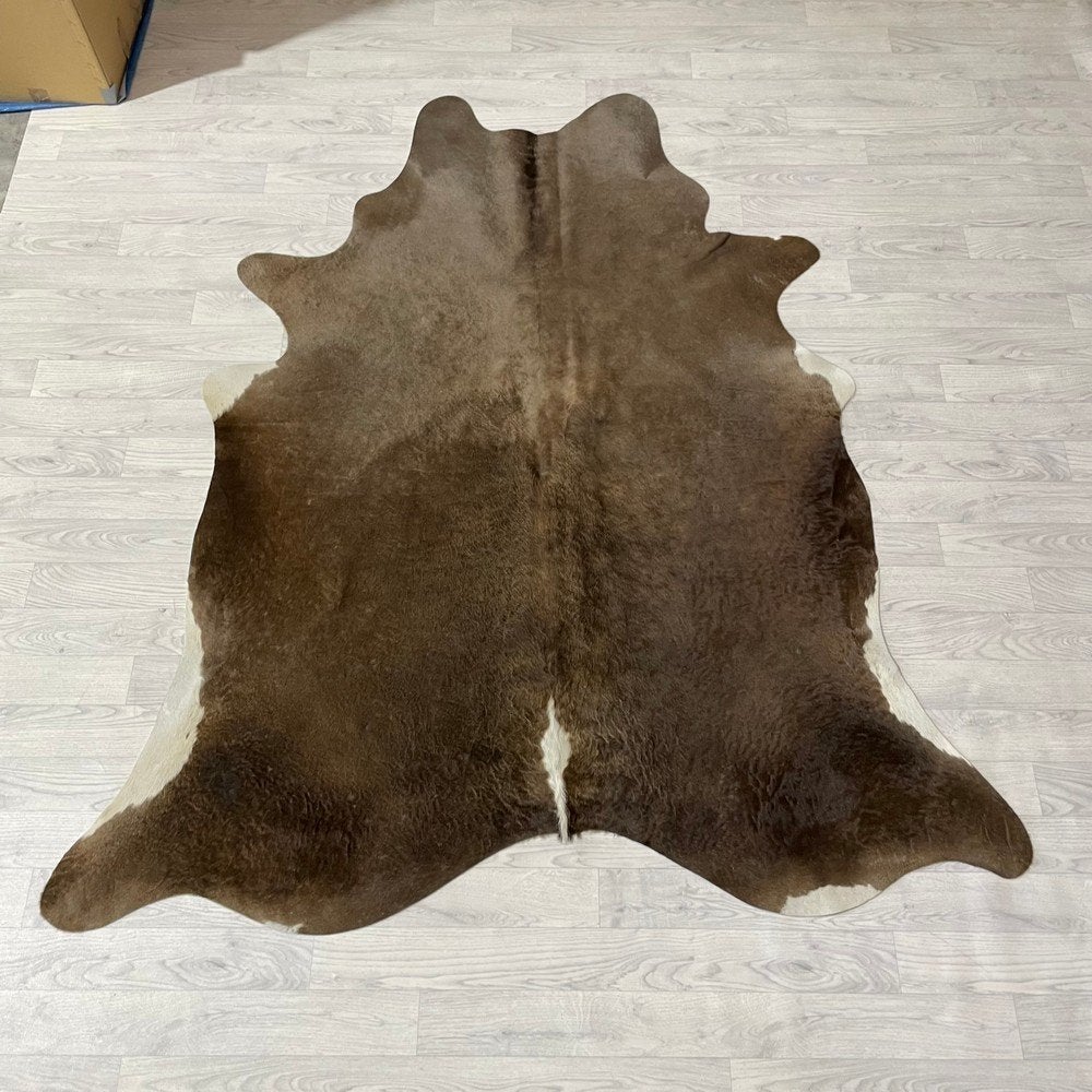 Koeienhuid taupe wit 205x175cm | Lederstore, Landelijk, modern, Scandinavisch, industrieel, Wit, 150 tot 200 cm, Overige vormen