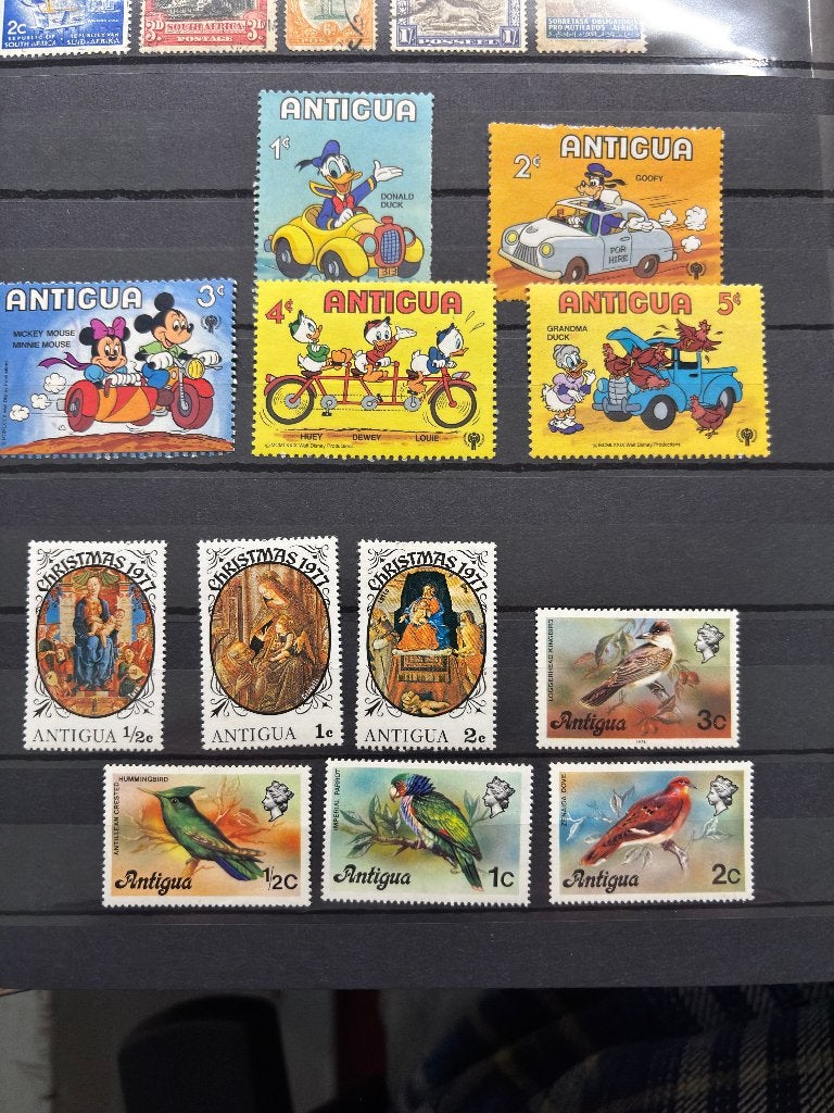 Leuke Disney & Natuur Postzegels Antigua (Jaren 70), Ophalen of Verzenden, Postfris, Overige thema's