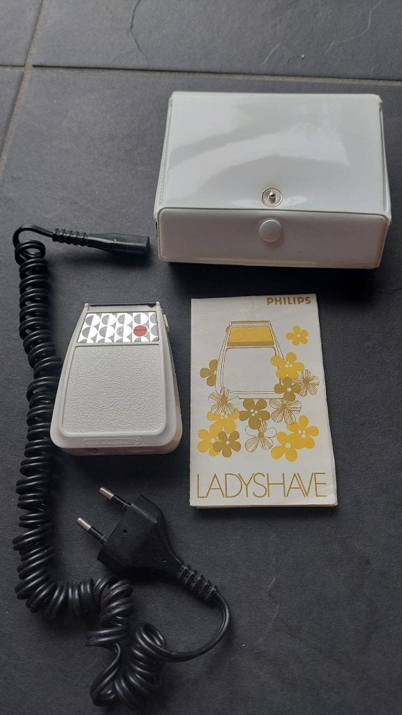 Vintage ladyshave Philips - functioneert prima, Ophalen of Verzenden, Gebruikt, Haarverzorging
