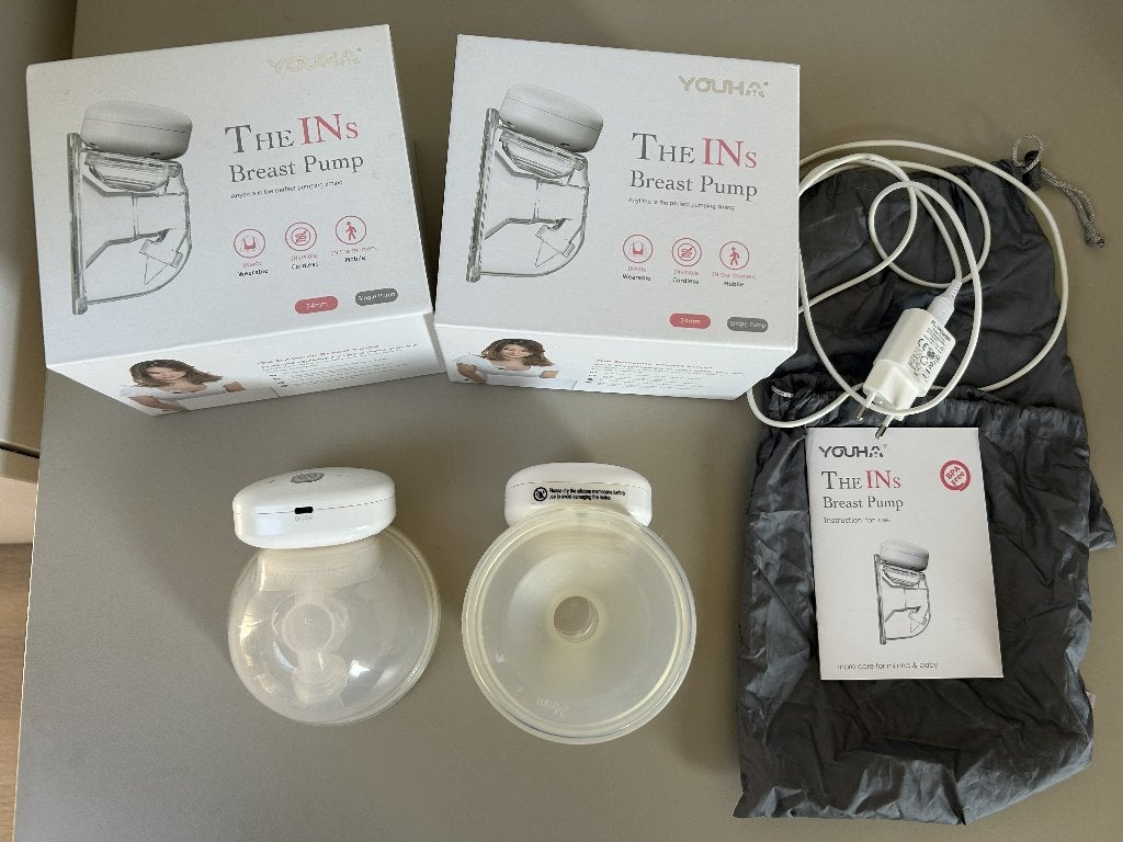 Youha The Ins draagbare dubbele borstkolf, Kinderen en Baby's, Gebruikt, Youha, Borstkolf, Ophalen of Verzenden